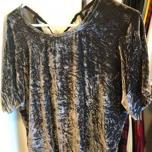 Madewell crushed velvet top